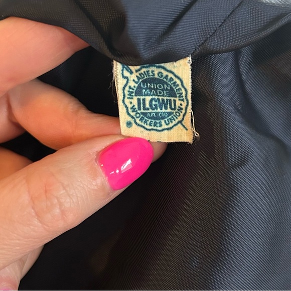 Vintage 1950s BRUCK COLLEGIATE Women’s  Navy Wool School Uniform Blazer Medium - Picture 6 of 7